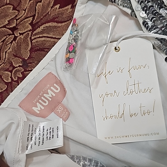 Show Me Your Mumu "Wear Me Out "Rainbow Star Sequin Mini Dress XS - Picture 11 of 14